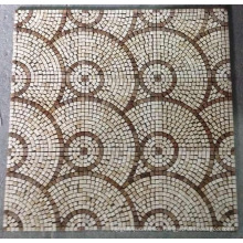 Mosaic Floor Tile, Round Pattern Marble Stone Mosaic